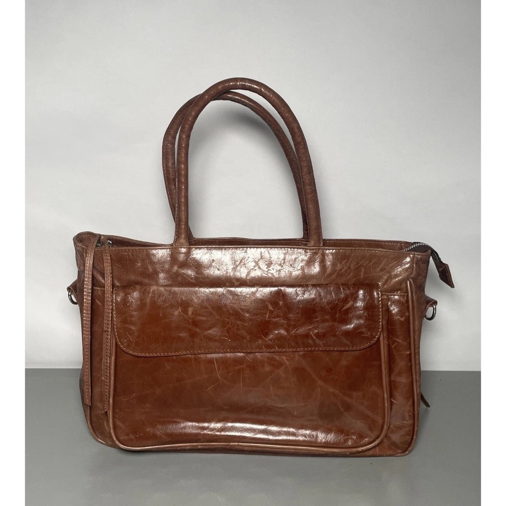 Latico Leather Satchel Bag Womens Large Distressed Brown Floral Lining Handbag
